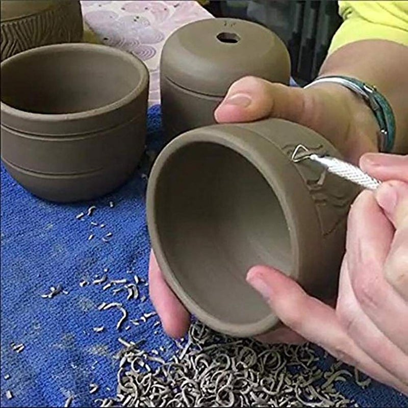 BLUTEYWA Ceramic Pottery & Clay Ribbon Sculpting Tool Kit (Set of 7) - Image 5